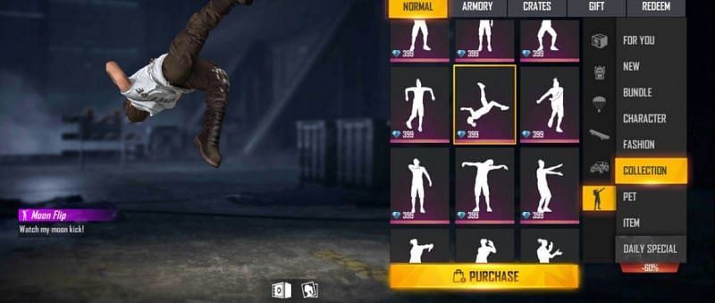 Moon Flip emote (Image via Free Fire)