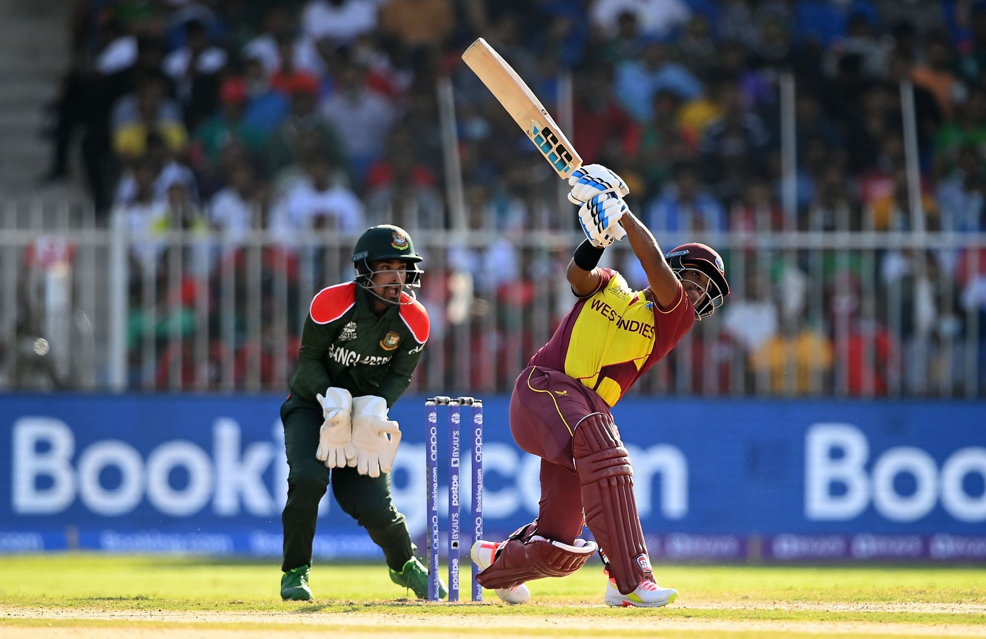 Nicholas Pooran batting against Bangladesh. Pic: Getty Images