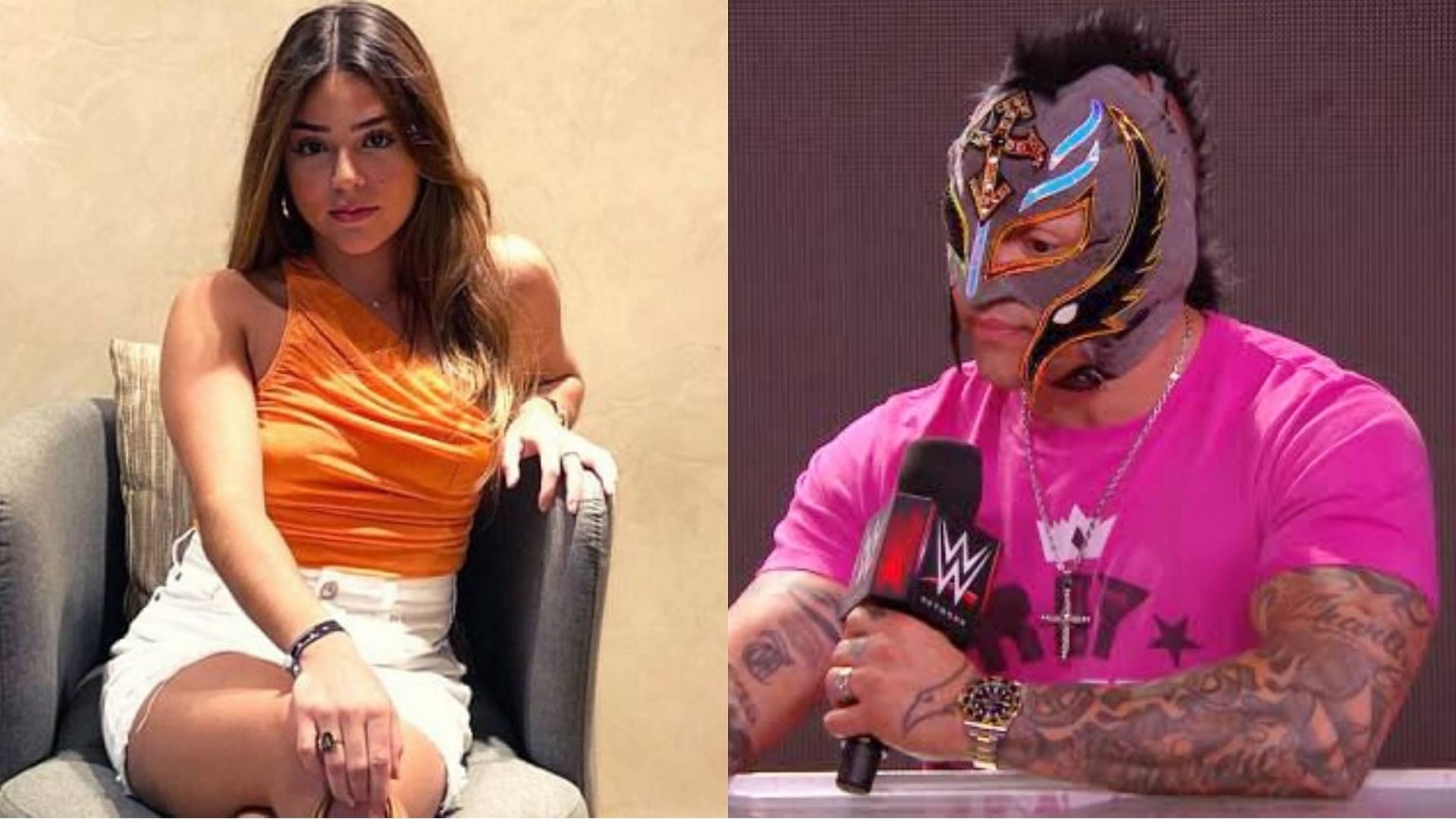 Aalyah Mysterio (left) and Rey Mysterio (right)