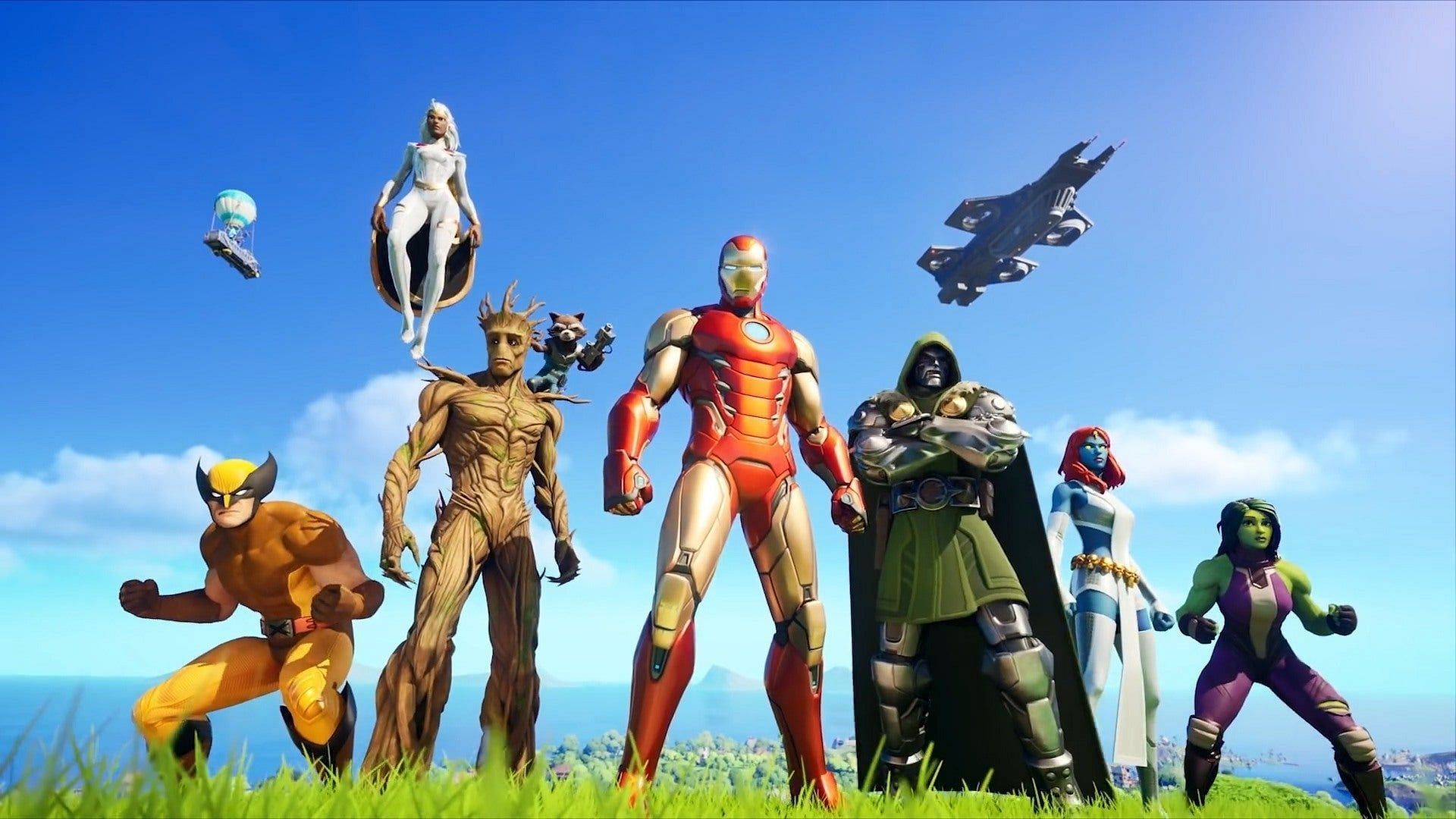 The Nexus War crossover between Fortnite and Marvel (Image via Epic Games)