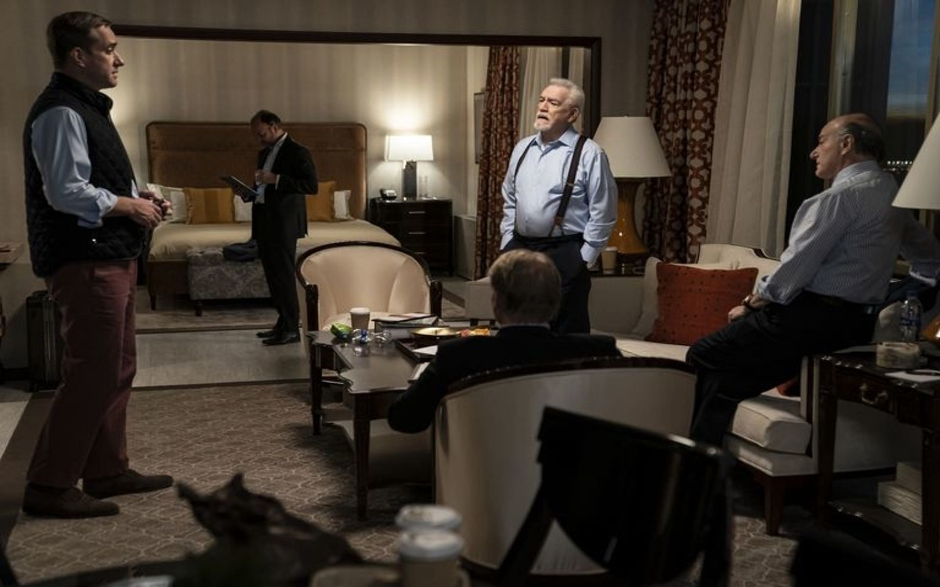 A still from HBO&#039;s Succession Season 3 Episode 1 (Image via HBO)
