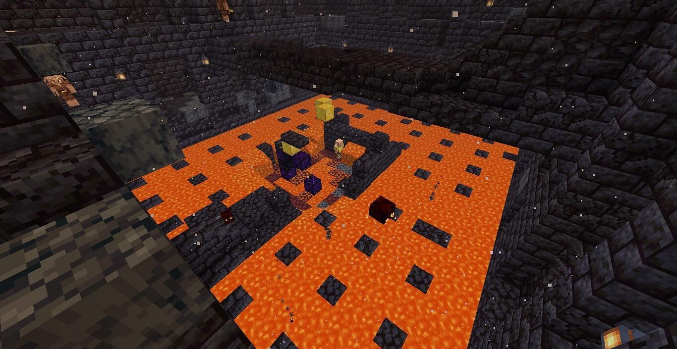 Nether structures (Image via Minecraft)