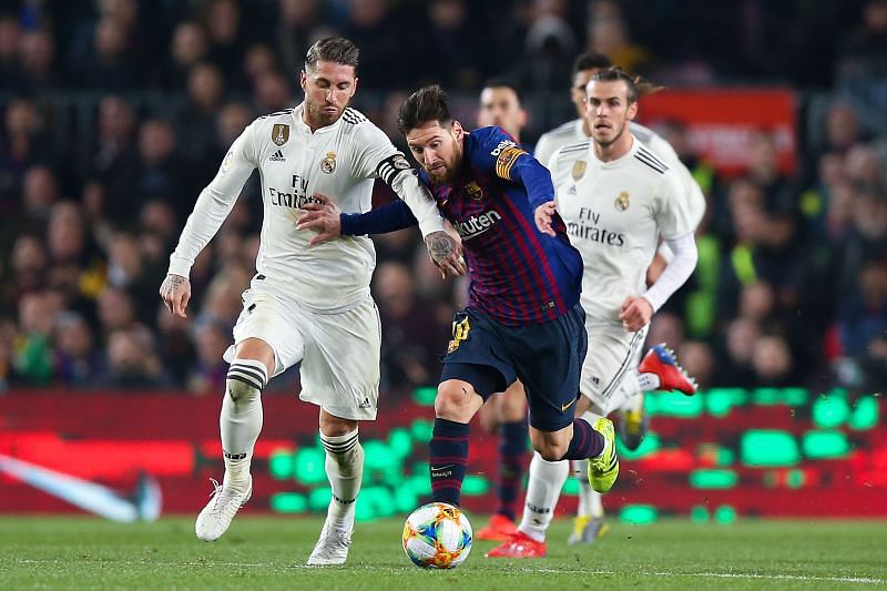 Sergio Ramos (left) surely knows how to frustrate Lionel Messi and Cristiano Ronaldo.