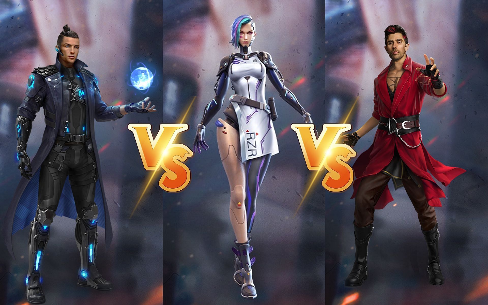 Chrono vs A124 vs K: Who is more suitable for Battle Royale matches? (Image via Sportskeeda)
