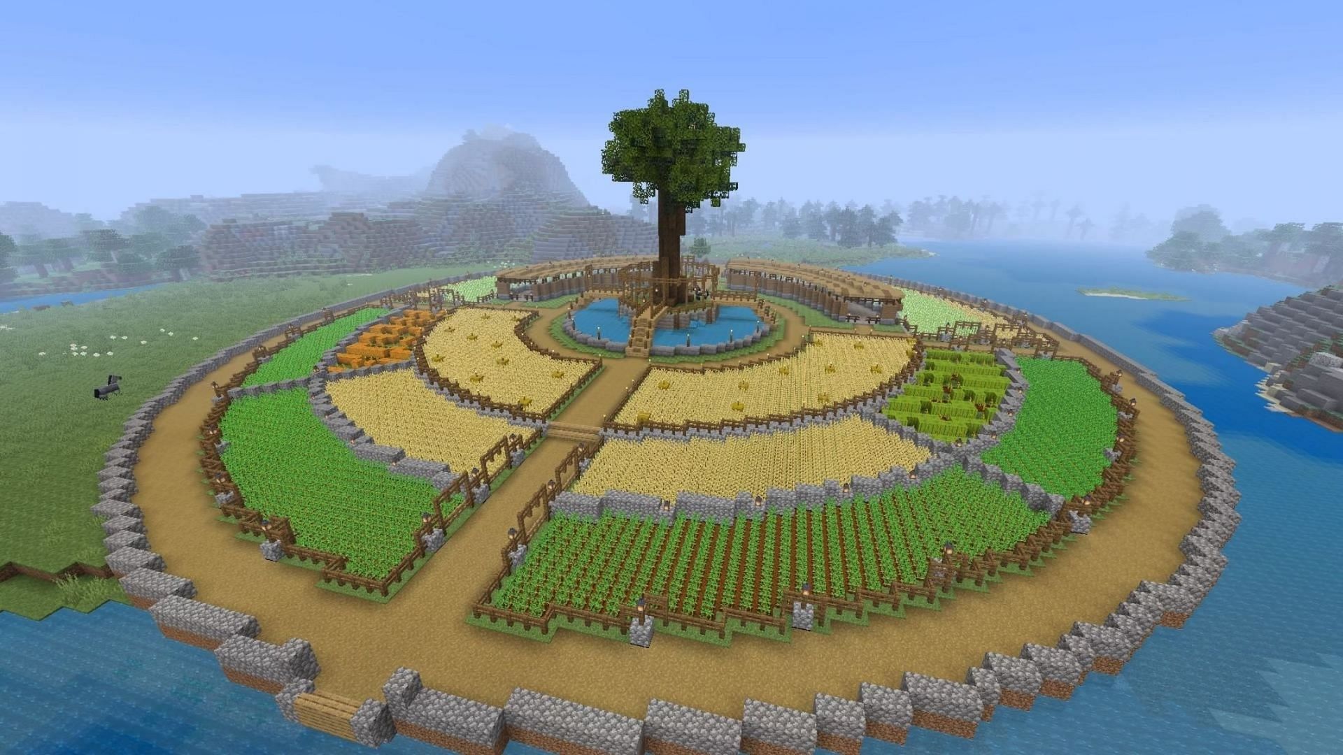 A &quot;crop circle&quot; posted by Reddit user BillFottle (Image via Mojang).