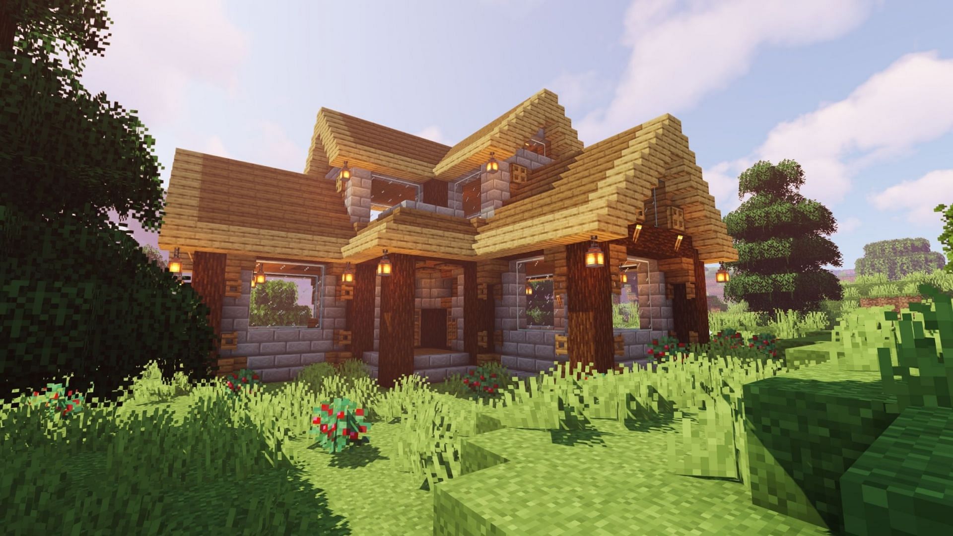 Simple wooden house for survival : r/Minecraft