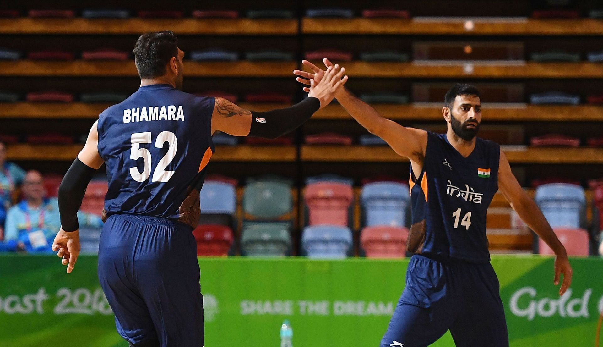 Indian Basketball team at the Commonwealth Games Day 1