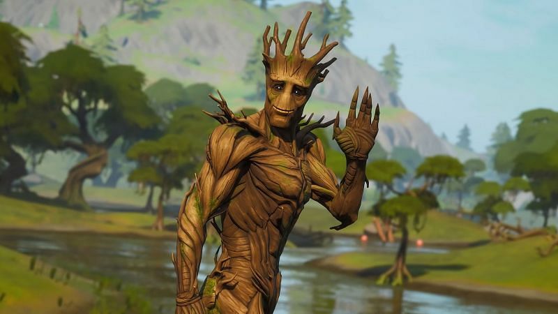 Groot skin in Fortnite Chapter 2 Season 8 (Image via Epic Games)