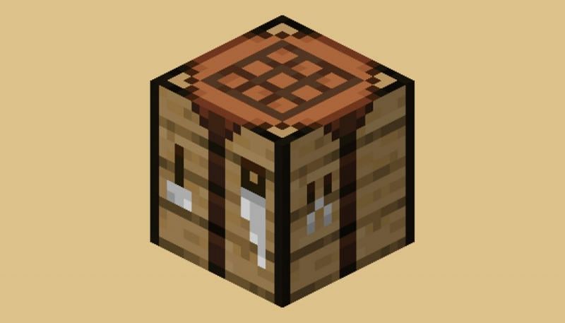 A crafting table (Image via Minecraft Wiki)