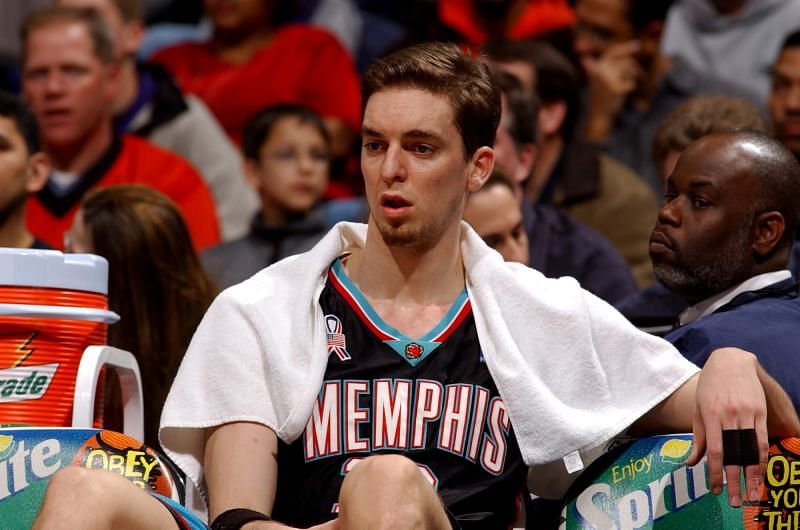 Pau Gasol during his rookie year with the Memphis Grizzlies
