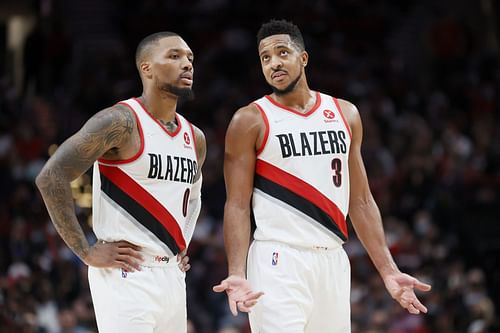 Damian Lillard and CJ McCollum in action for the Portland Trail Blazers