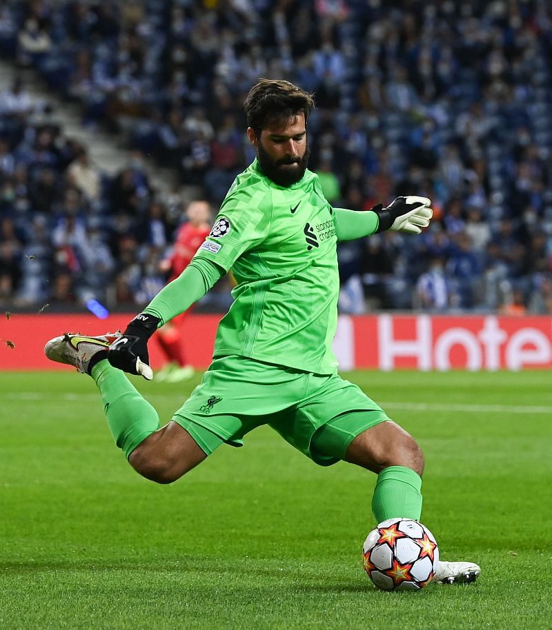 Alisson Becker in action for Liverpool FC
