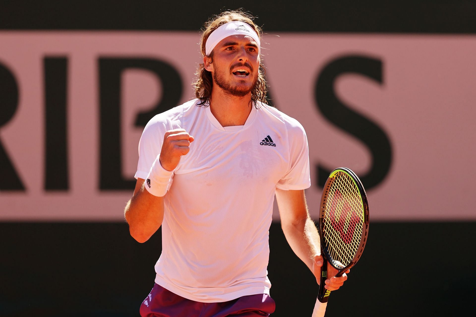 Stefanos Tsitsipas at the 2021 French Open.