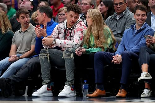 Kansas City Chiefs quarterback Patrick Mahomes and KC Soccer Club co-owner Brittany Matthews