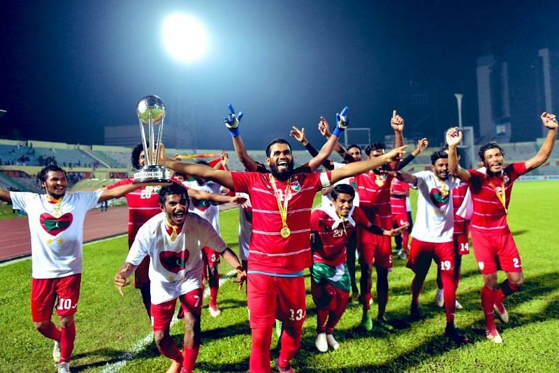 Maldives are the 2018 SAFF Championship winners. (Image: SAFF)