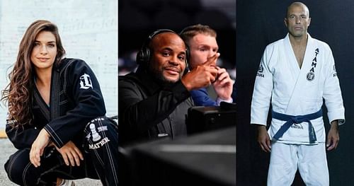 Mackenzie Dern (left), Daniel Cormier (central), Royce Gracie (right) [Images Courtesy: @mackenziedern @dc_mma @realroyce on Instagram]