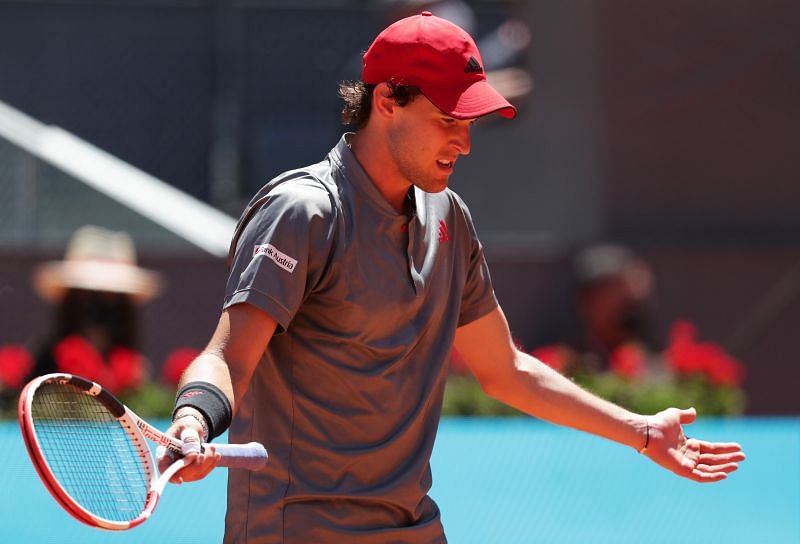 Dominic Thiem at the 2021 Mutua Madrid Open