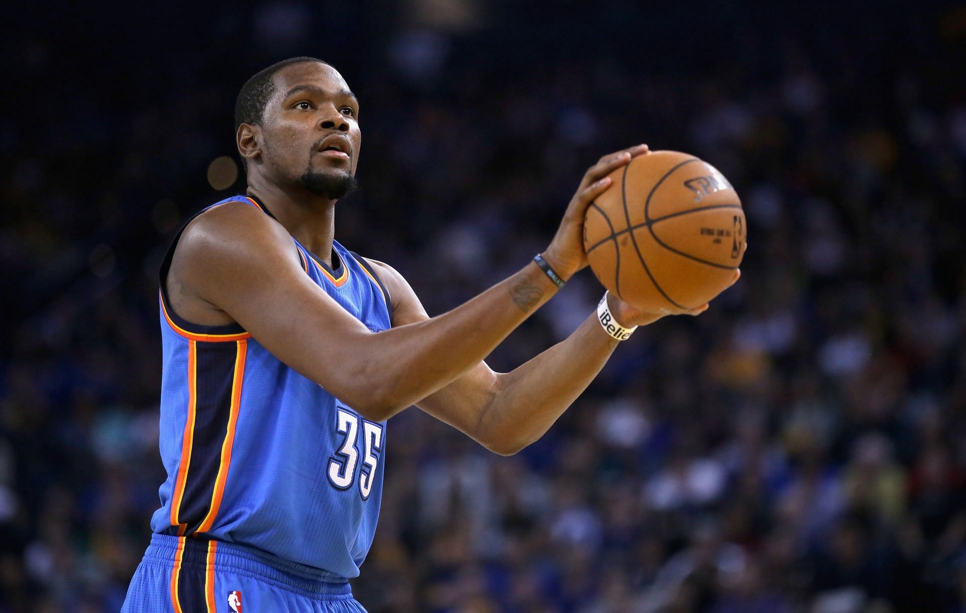 Kevin Durant with the Oklahoma City Thunder in 2014.
