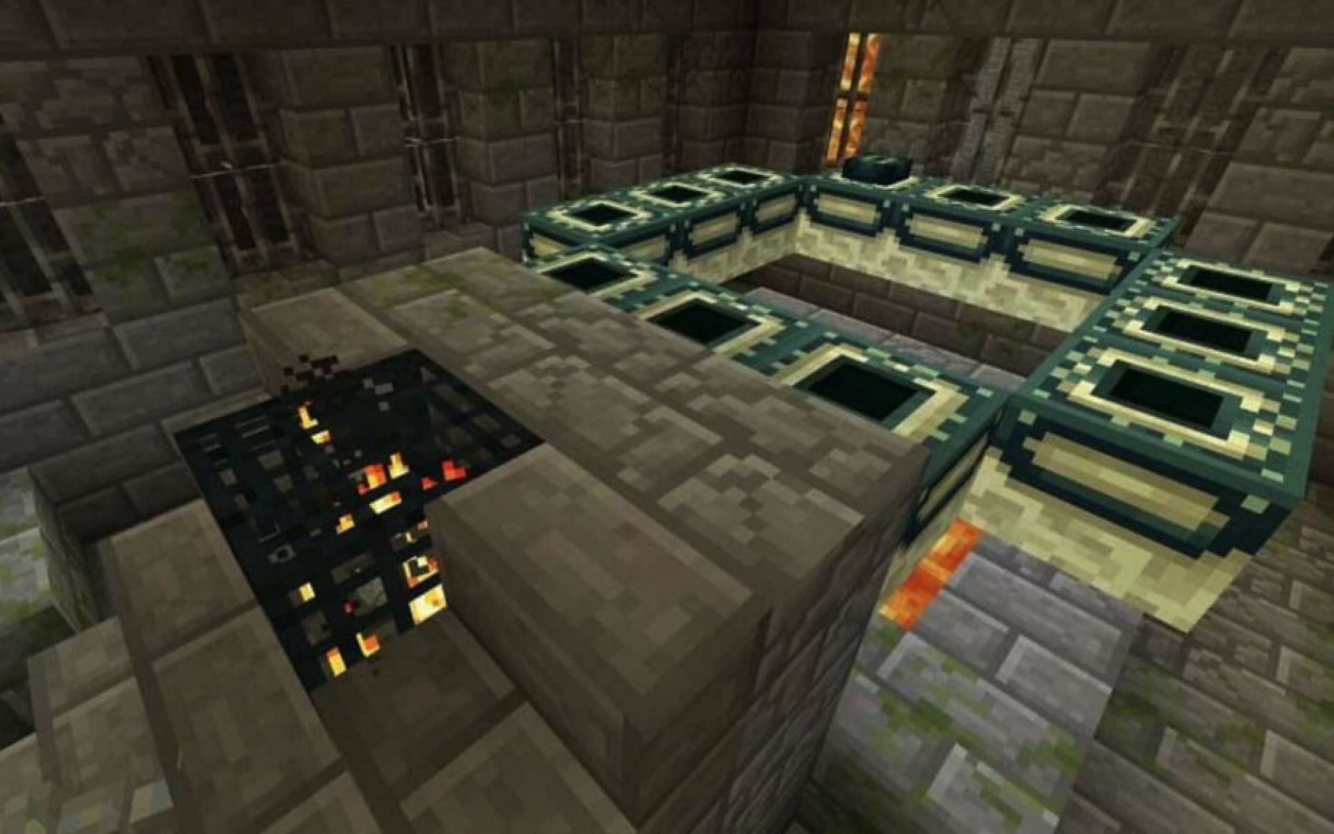 An image of an inactive end portal in-game. Image via Minecraft.
