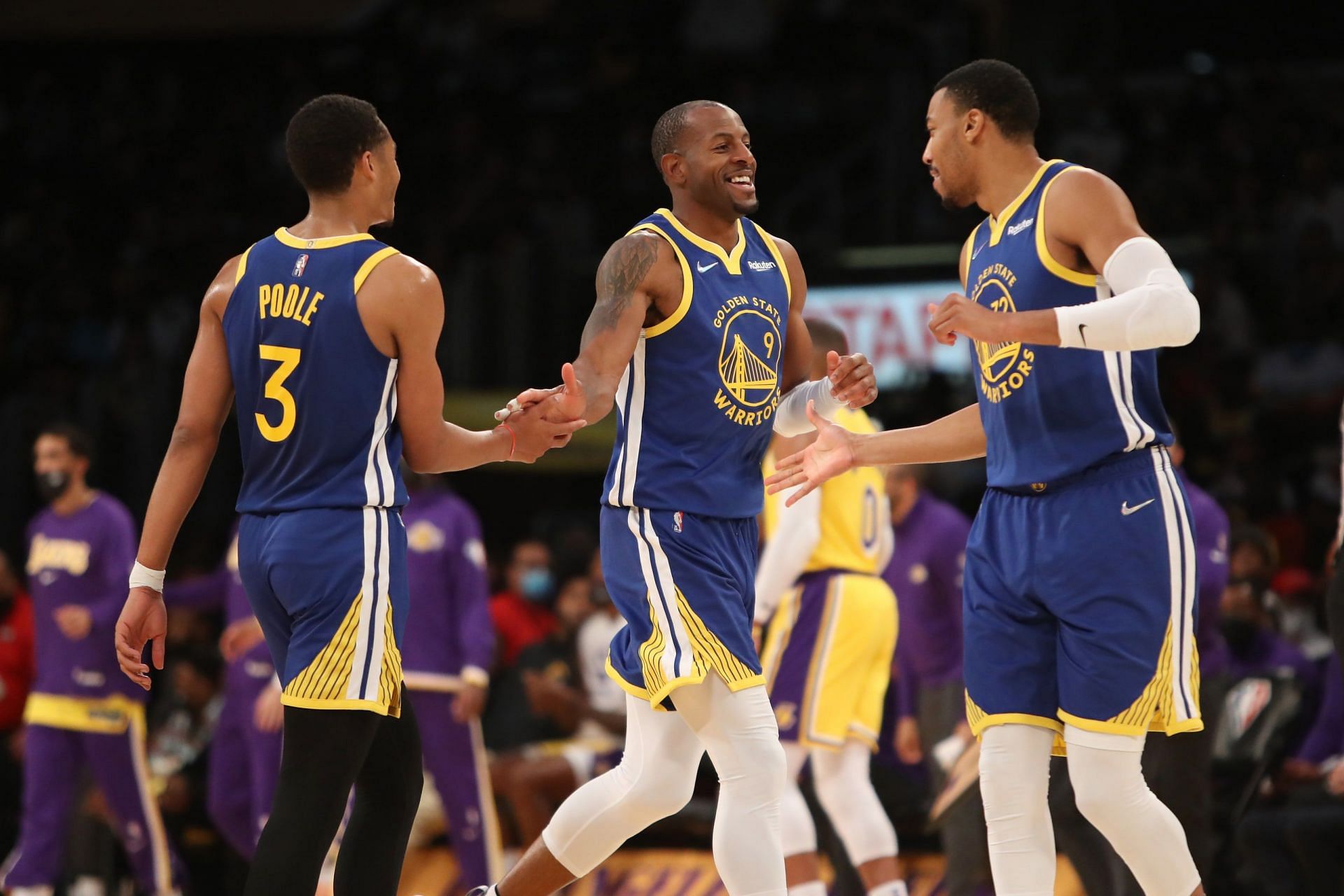 Golden State Warriors bench in the 2021 NBA preseason [Source: USA Today]