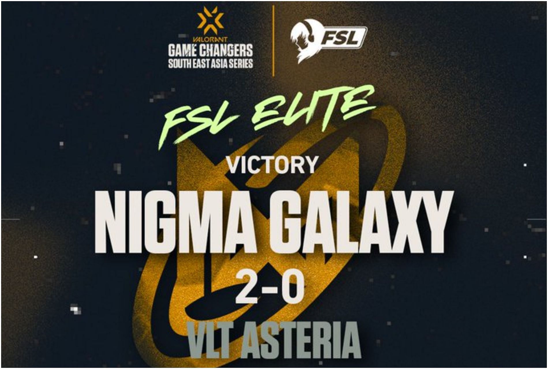 VLT Asteria was defeated by Nigma Galaxy Female in SEA FSL Elite (Image via Twitter/ FSL)