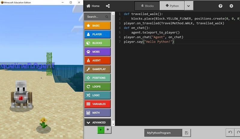 Coding in Minecraft Education Edition is a great way to learn the ins and outs.(Image via Minecraft)