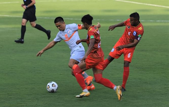 SAFF Championship 2021: Sunil Chhetri's late strike against Nepal gives India its first victory in the SAFF Championship 2021