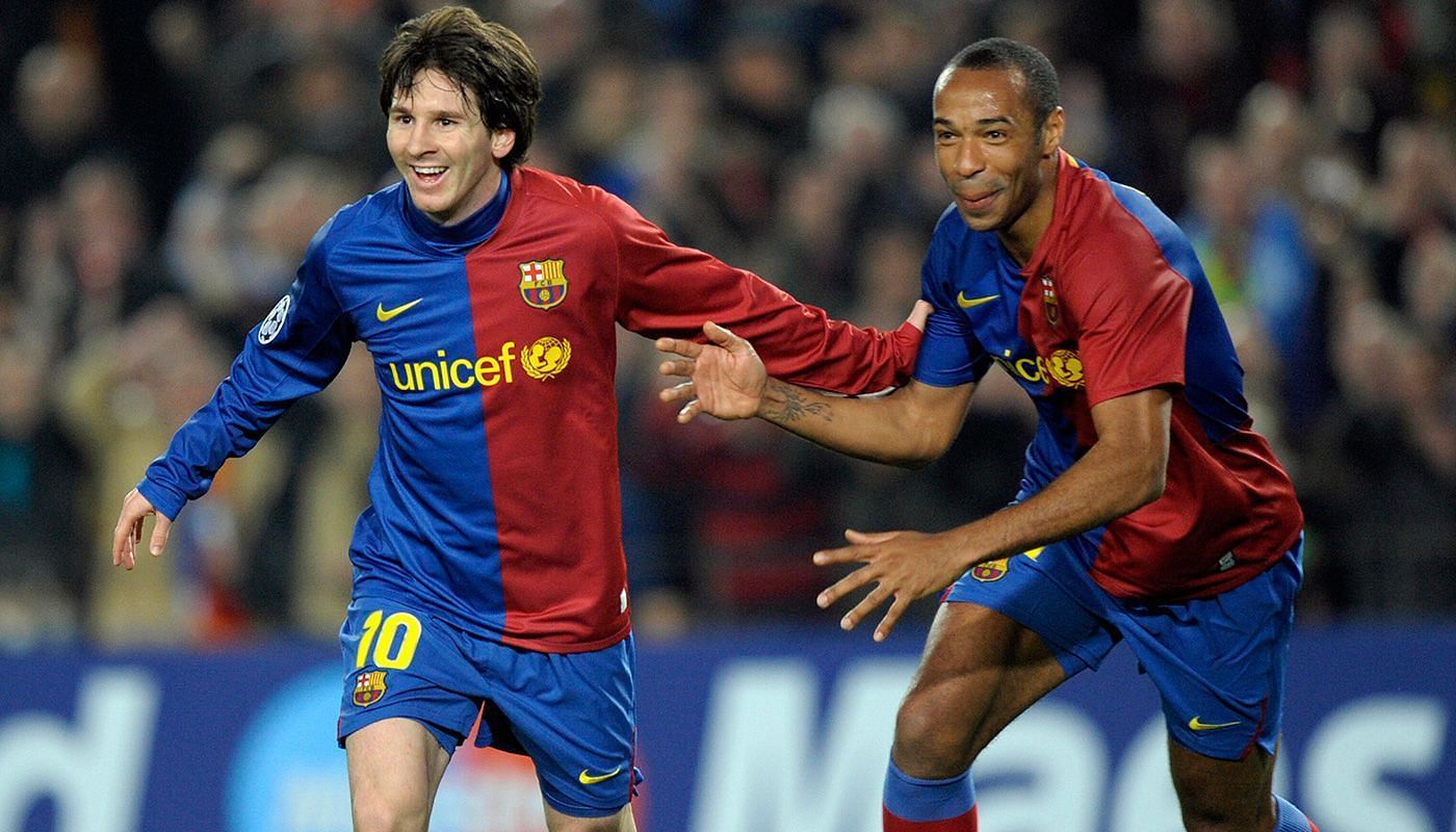 Lionel Messi and Thierry Henry