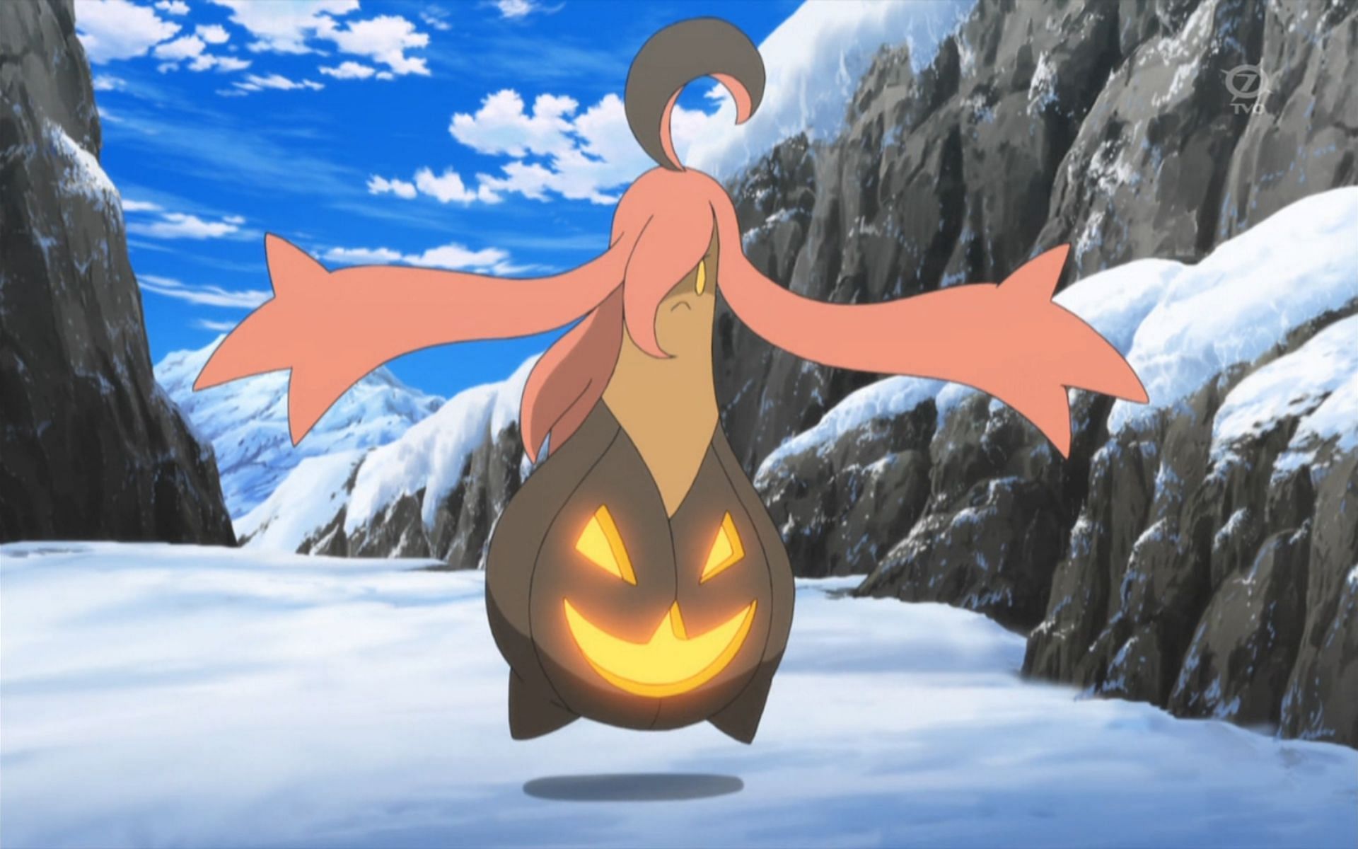 Gourgeist has the appearance of a Jack-o-Lantern on its body (Image via The Pokemon Company)