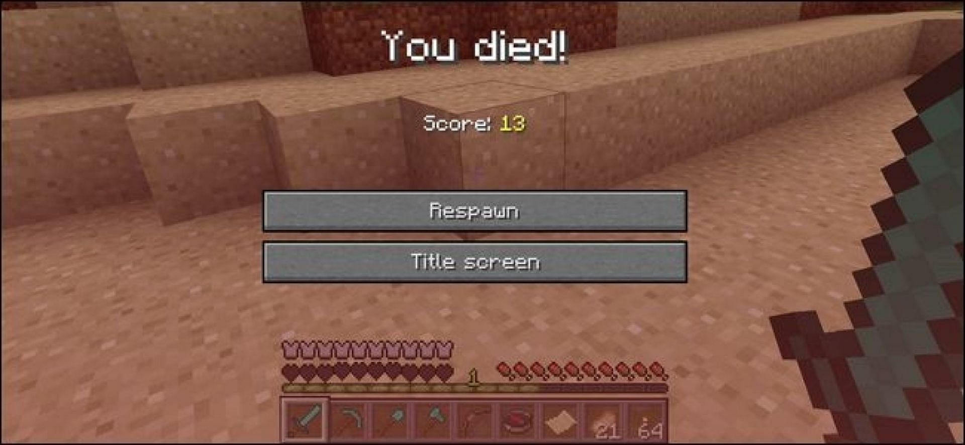 Losing all items on death can be aggravating in Minecraft, but a quick command can help ease the pain (Image via Mojang)