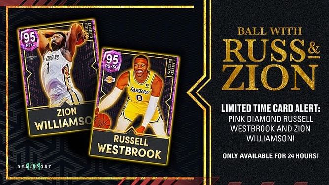NBA 2K22 MyTeam: Limited edition diamond versions of Russell Westbrook and Zion Williamson added to the game