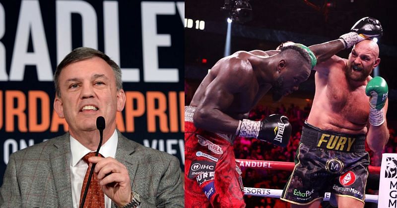 Teddy Atlas (left) and action from the Tyson Fury vs. Deontay Wilder bout (right)