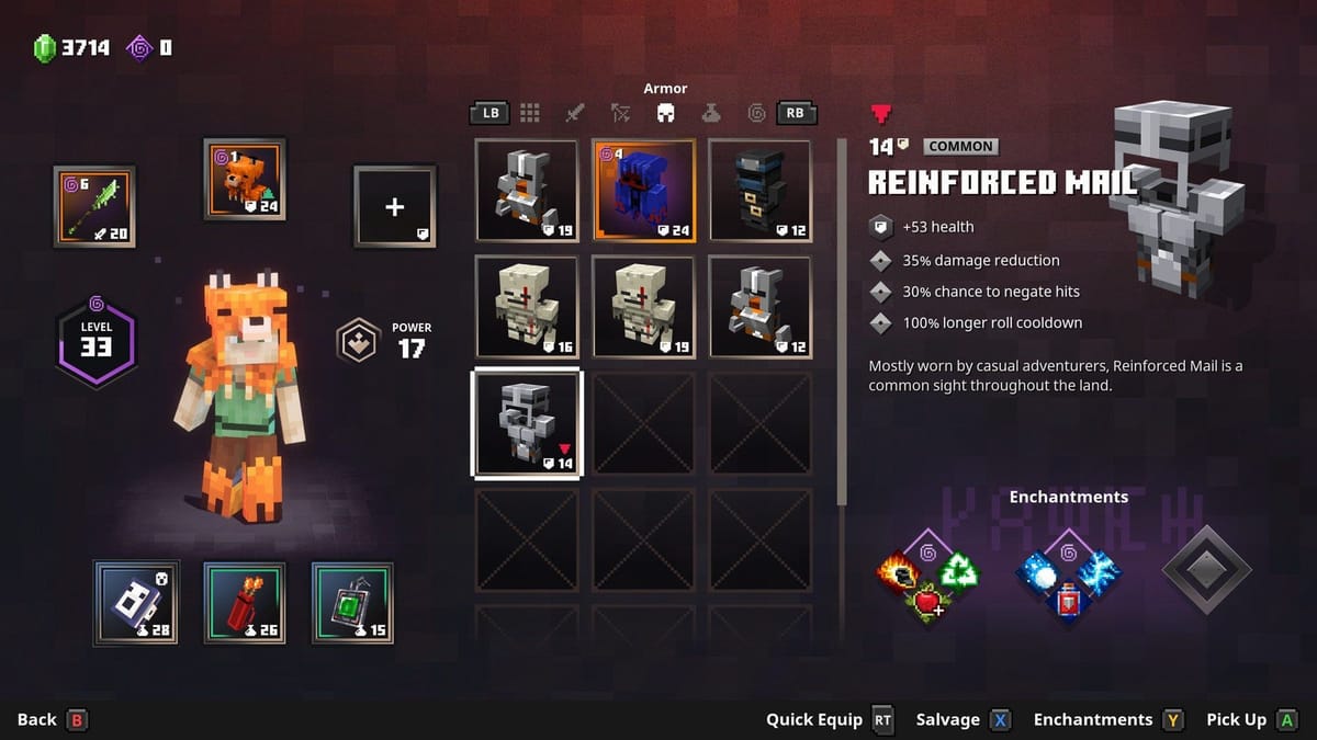 5 best Minecraft Dungeons armor for beginners