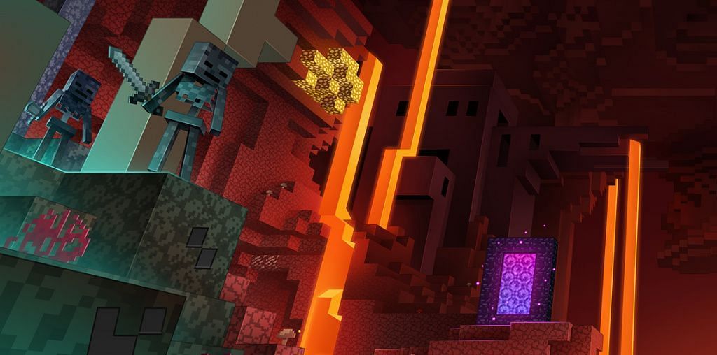 The Nether in Minecraft (Image via Mojang)