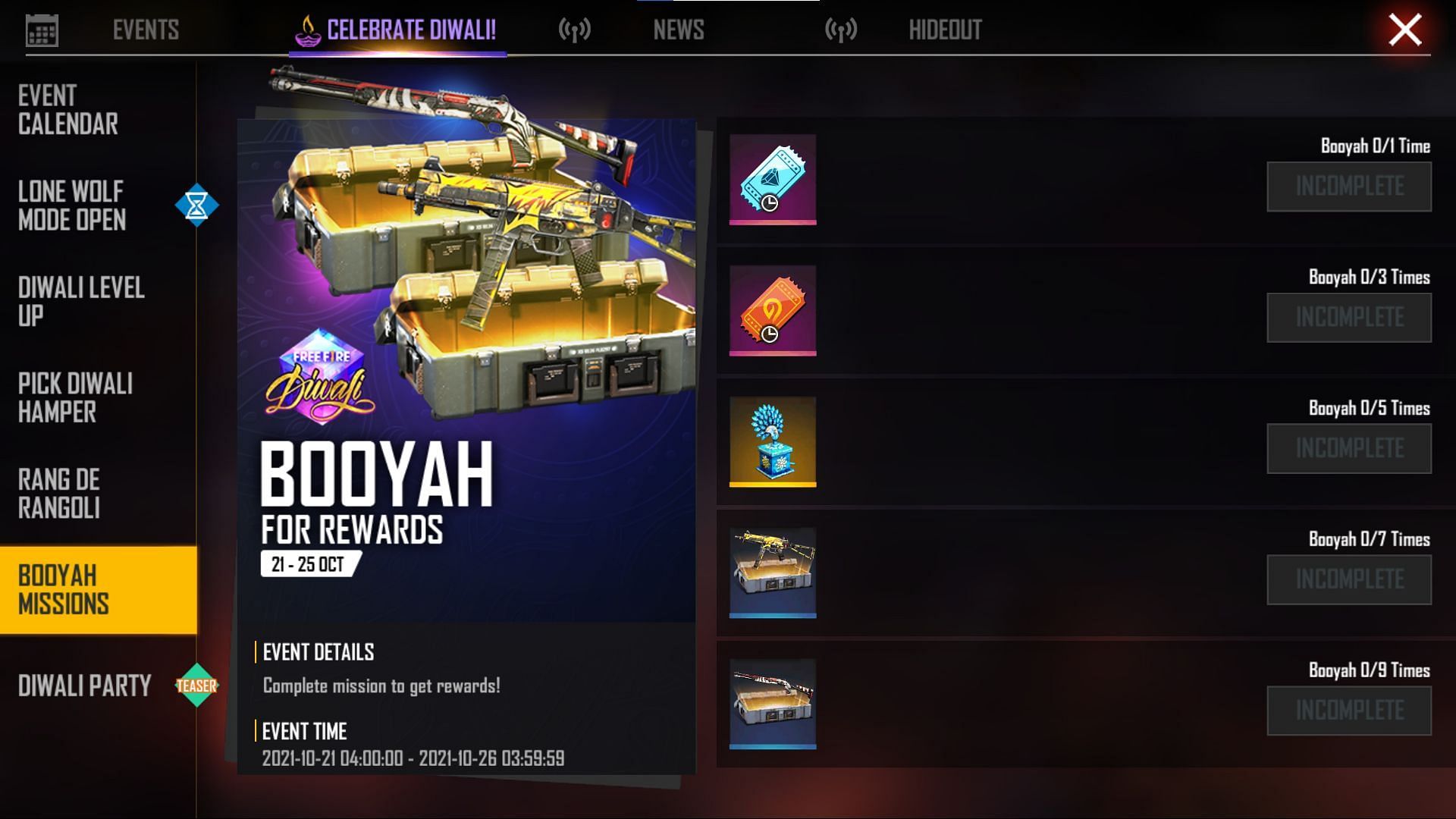 BOOYAH Missions (Image via Free Fire)