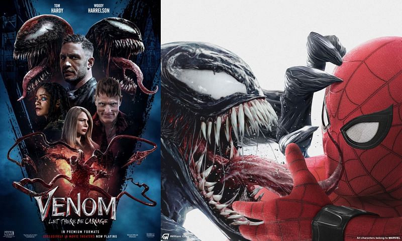 Venom and Spider-Man (Image via Sony Pictures Entertainment, and William Gray/ Twitter)