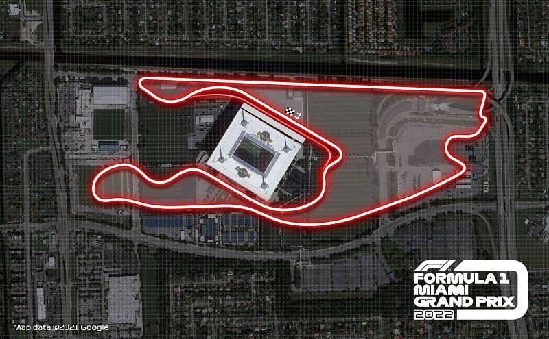 2022 Miami Grand Prix circuit map . (Picture courtesy : F1 Media)