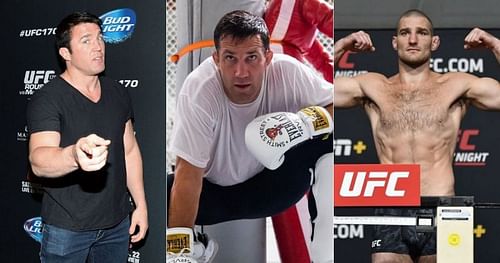 Chael Sonnen (left), Luke Rockhold (middle) and Sean Strickland (right) [Image credits: @lukerockhold on Instagram]