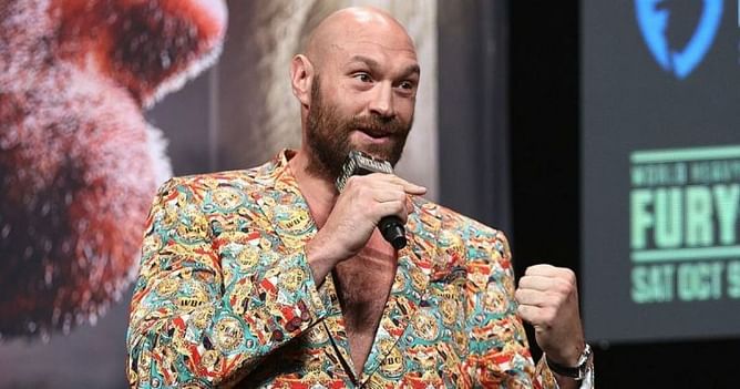 Watch: Tyson Fury issues heavyweight open challenge at poolside afterparty following destruction of Deontay Wilder