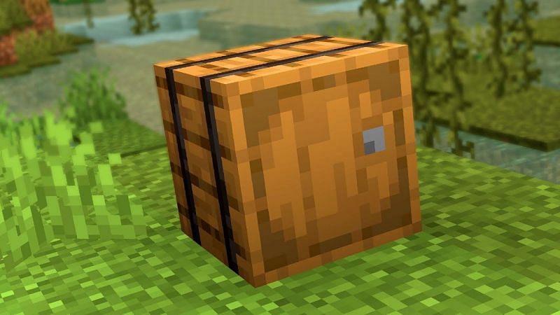 A Minecraft barrel  (Image via Mojang)