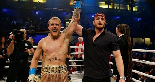 YouTubers-turned-boxers and brothers Jake Paul (left) and Logan Paul (right)