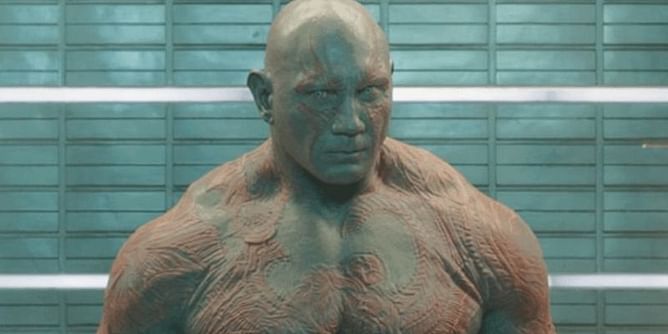 How long did it take to put makeup on Dave Bautista for Guardians of the Galaxy?