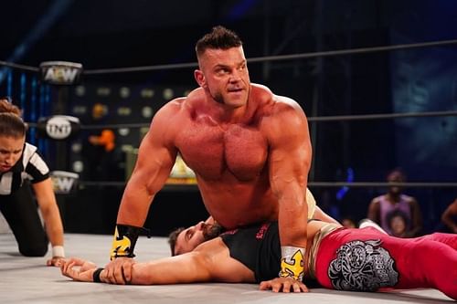 AEW star Brian Cage during a match in AEW