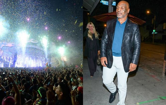 Watch: Mike Tyson attends EDC music festival in Las Vegas with Insomniac CEO Pasquale Rotella