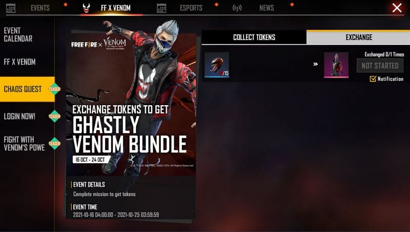 &#039;We Are Venom&#039; streetwear bundle (Image via Free Fire)