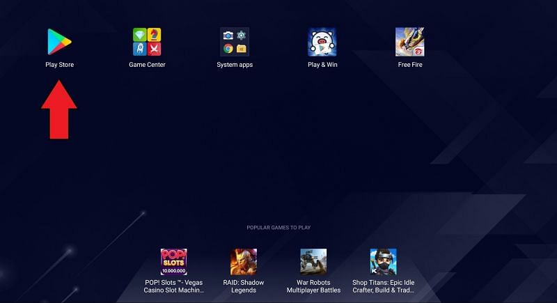 Once the installation is complete, players need to open the Play Store (Image via BlueStacks)