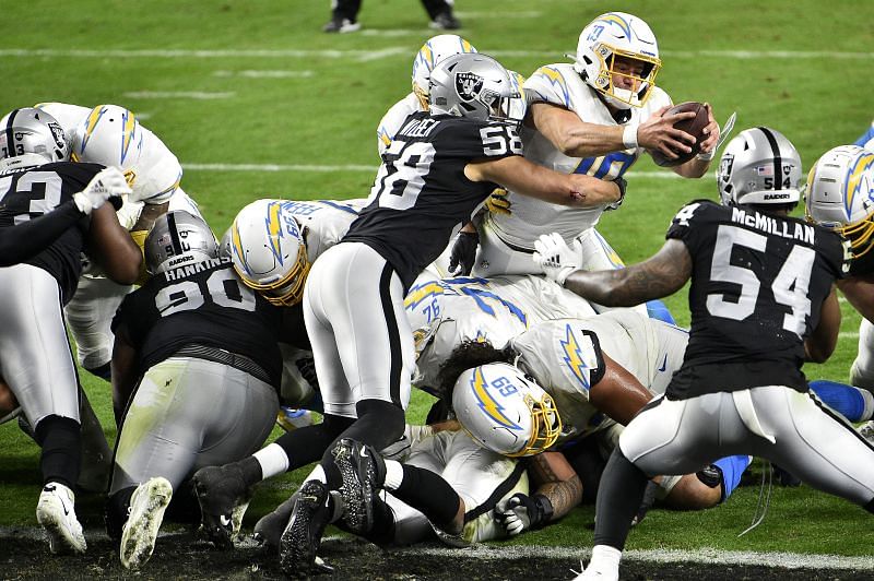 Los Angeles Chargers and Las Vegas Raiders close the NFL week 4
