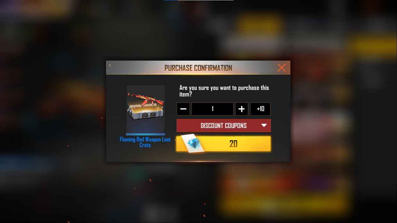 Select the quantity and confirm the purchase (Image via Free Fire)