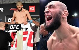 "F these guys" - Khamzat Chimaev slams critics who accused him of cheating during UFC 267 weigh-in, explains why he relaxed his hands on the towel