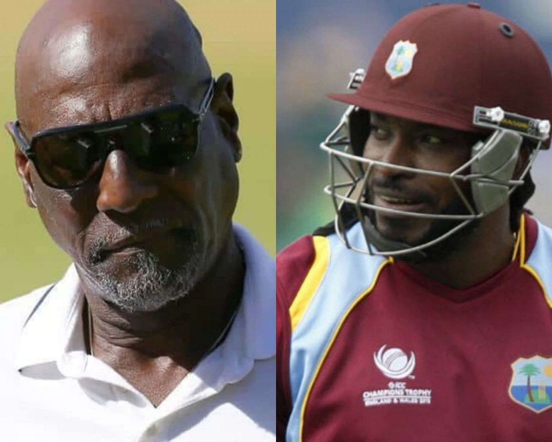 Viv Richards (L) was not happy with Chris Gayle&#039;s statements about Curtly Ambrose.